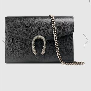 GUCCI Dionysus Mini Leather Chain Wallet AUTHENTIC